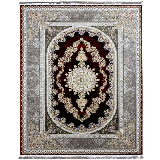 Rot-Silber Teppich 170x240cm