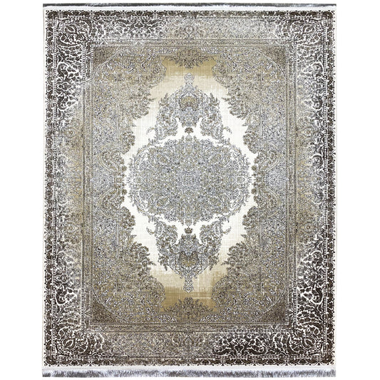 Creme-Silber Teppich 170x240cm