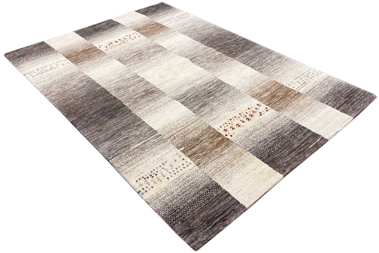 Gabbeh-Teppich (170x240 cm / 6x8 ft) - Authentischer persischer Wollteppich - German Carpet Shop