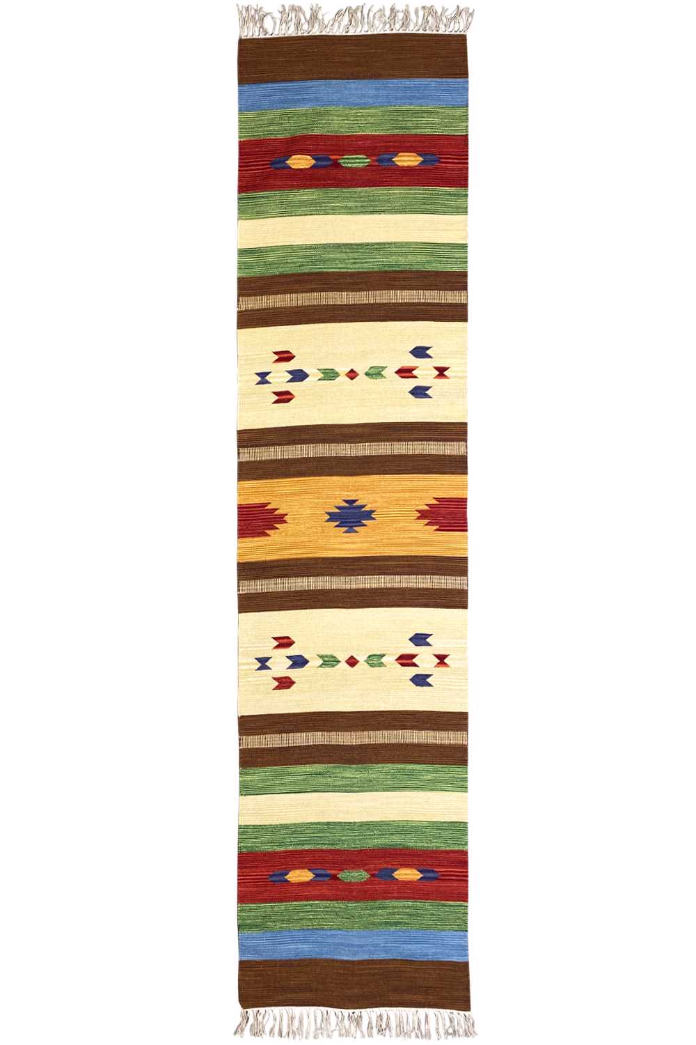 Mehrfarbiger Moderner Kelim Teppich - Samak AKE 1207 - German Carpet Shop