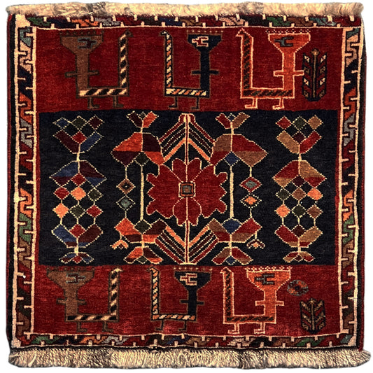 Poshti Teppich, Rot, 51x50 cm - Premium Poshti Teppich from German Carpet Shop - Just €140! Shop now at German Carpet Shop