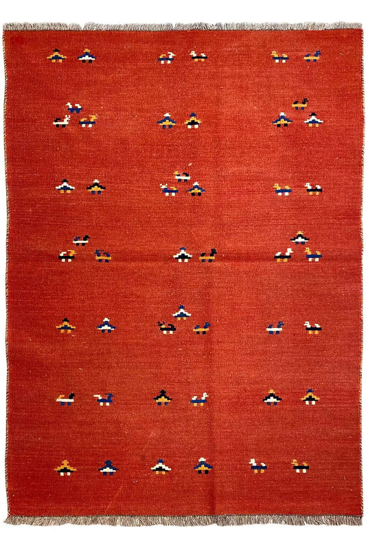 Kilim Qashqai - 2147 (155x102 cm) - Premium Kelim from German Carpet Shop - Just €142! Shop now at German Carpet Shop