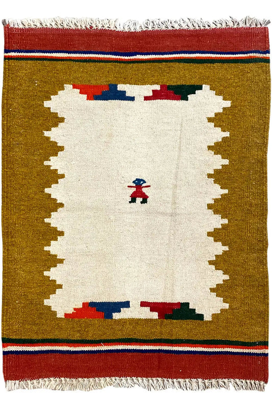 Kilim Qashqai  - 802419 (76X57 cm) - Premium Kelim from German Carpet Shop - Just €75! Shop now at German Carpet Shop