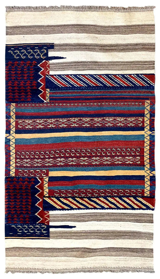 Bakhtiari Kelim - (208x104cm) - German Carpet Shop