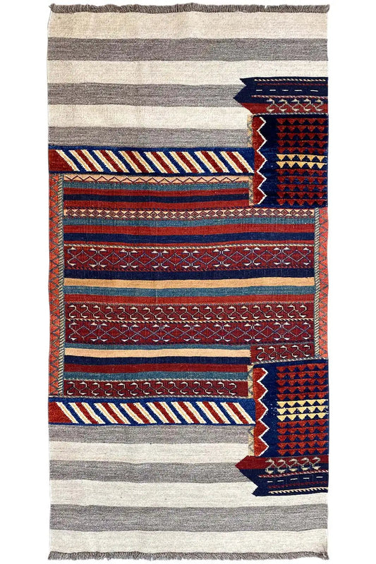 Kelim Bakhtiari - (195x102 cm) - Premium Teppich from German Carpet - Just €799! Shop now at German Carpet Shop