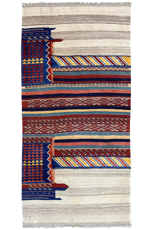 Kelim Bakhtiari (205x99 cm) - Premium Teppich from German Carpet - Just €799! Shop now at German Carpet Shop