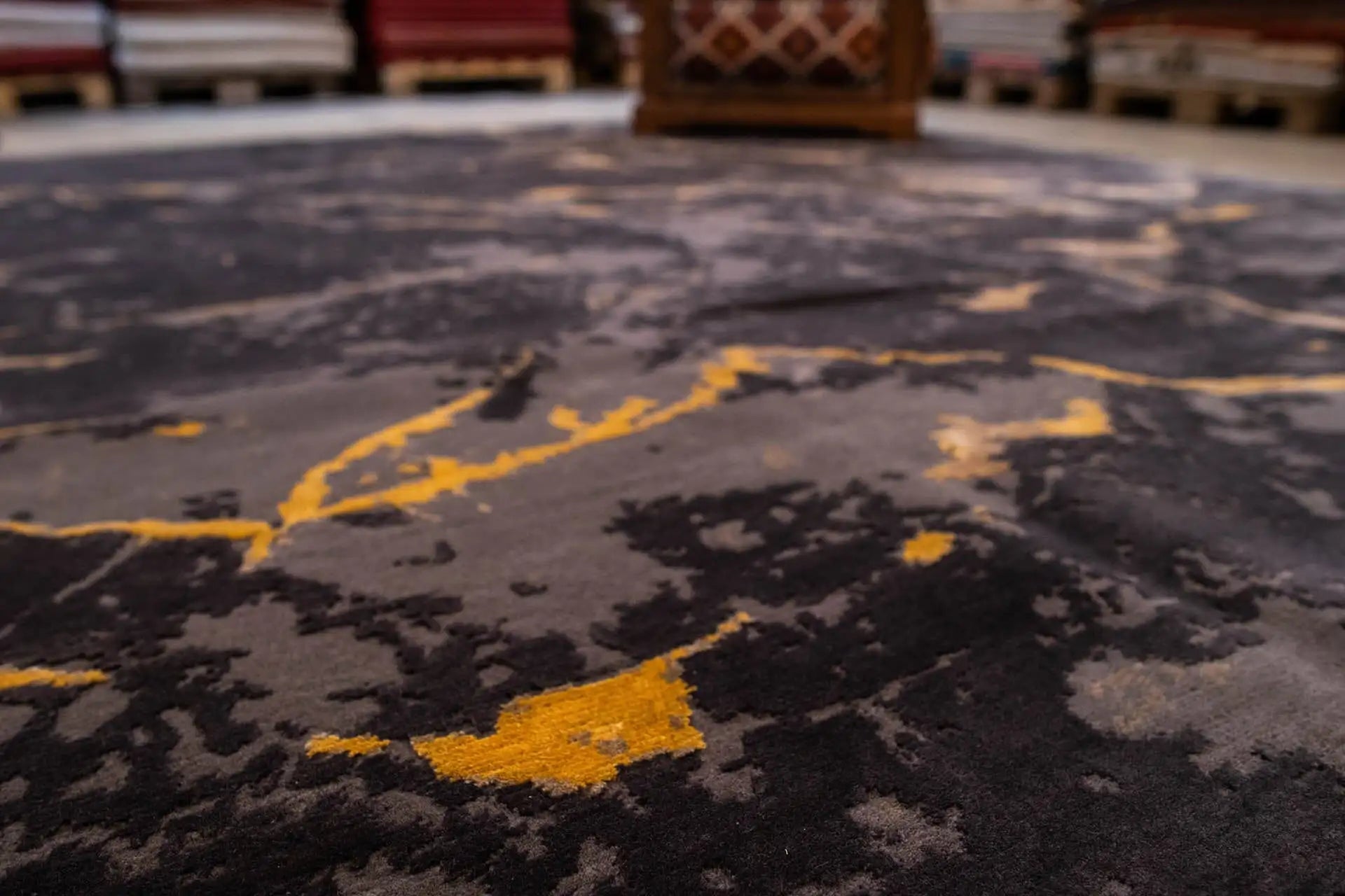 Designer Rug by Pascal Walter - Marble Black (307x253 cm) - German Carpet Shop