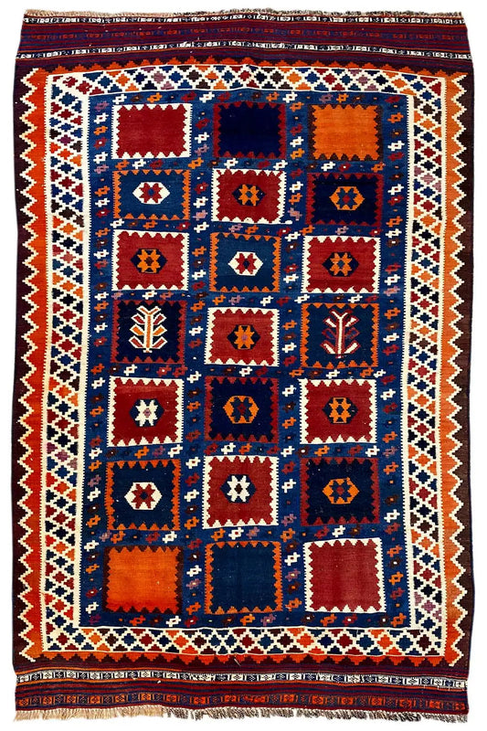 Kilim Qashqai  - (276x156 cm) - Premium Kelim from German Carpet Shop - Just €389! Shop now at German Carpet Shop