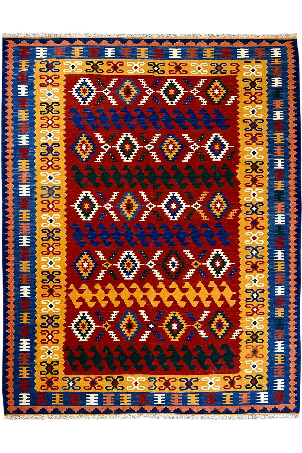 Kilim Qashqai - 307037 (249x167 cm) - Premium Kelim from German Carpet Shop - Just €359! Shop now at German Carpet Shop