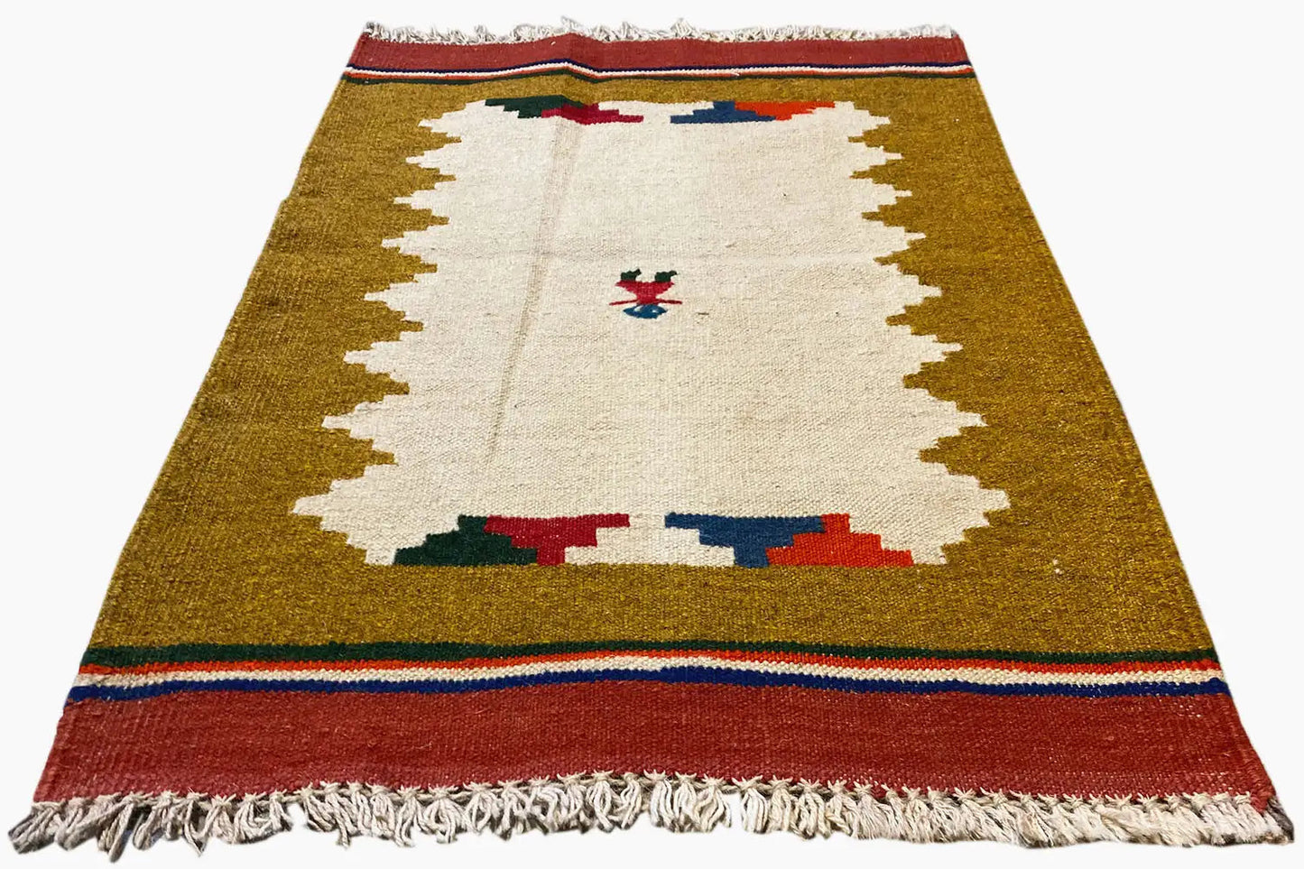 Kilim Qashqai - 802419 (76X57 cm) - Premium Kelim from German Carpet Shop - Just €75! Shop now at German Carpet Shop