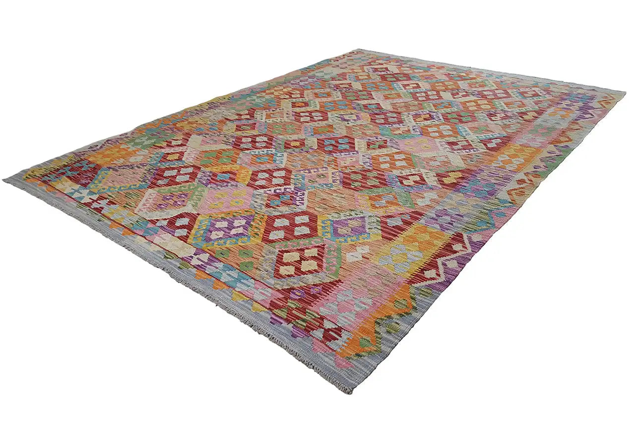 Kelim Afghan - 28158 (237x178 cm) - Premium Kelim from German Carpet Shop - Just €249! Shop now at German Carpet Shop
