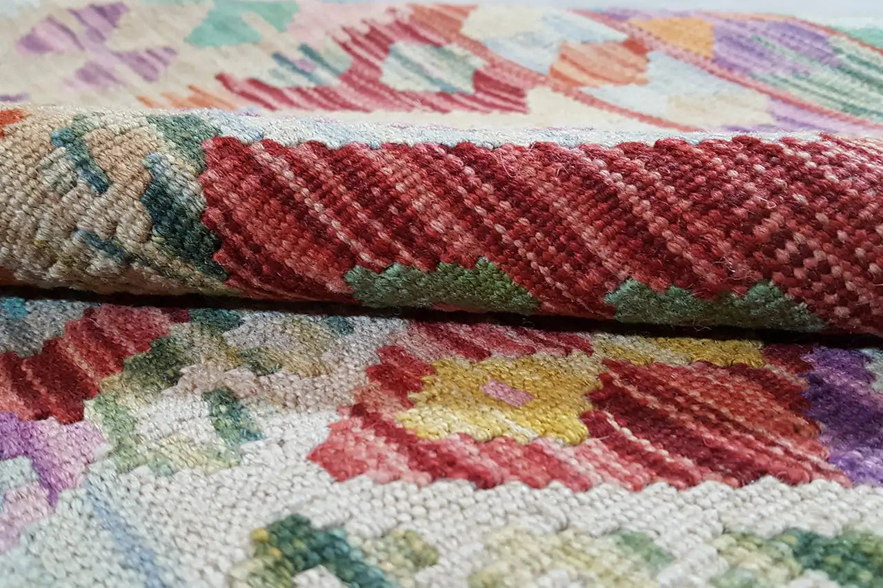 Kelim Afghan - 28158 (237x178 cm) - Premium Kelim from German Carpet Shop - Just €249! Shop now at German Carpet Shop
