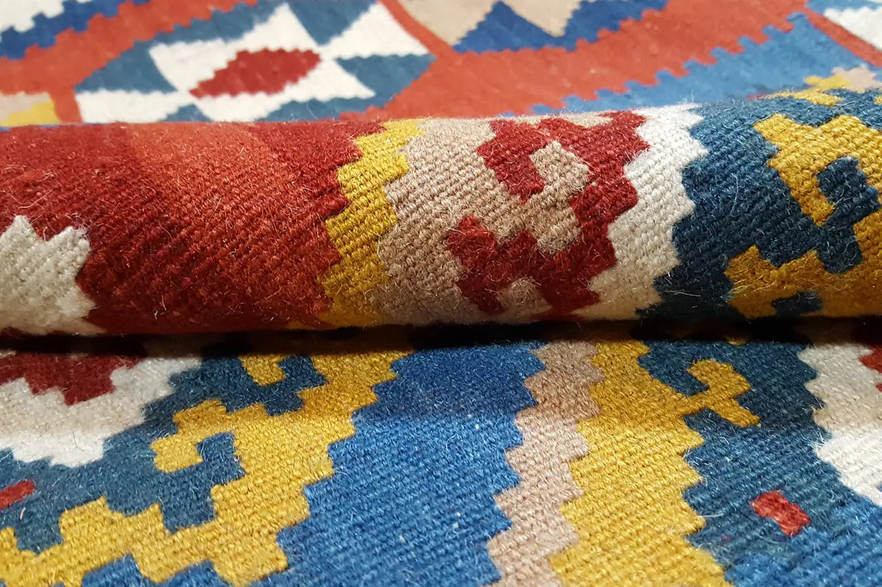 Kilim Qashqai - 802411 (230x153 cm) - Premium Kelim from German Carpet Shop - Just €349! Shop now at German Carpet Shop