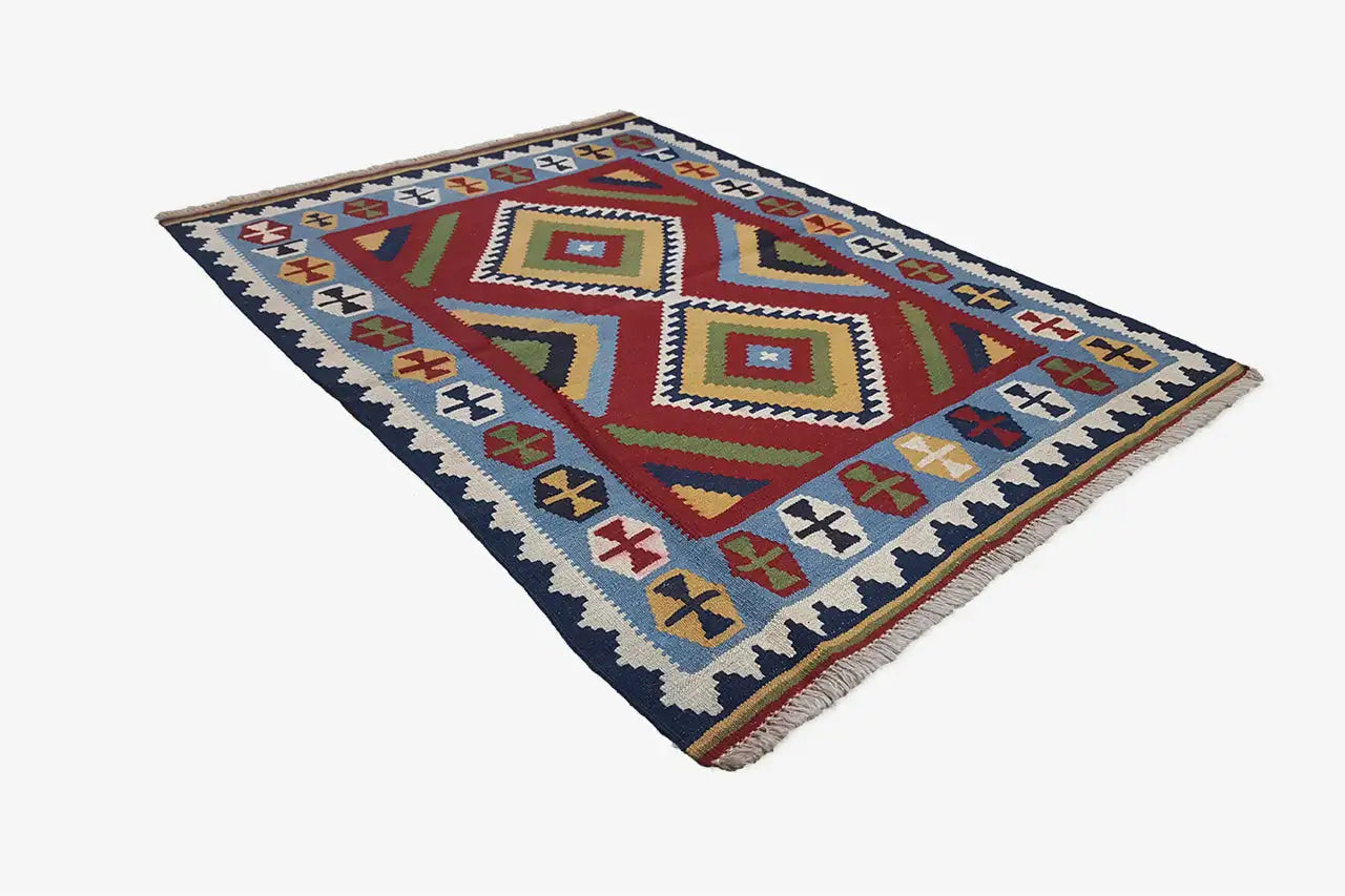 Kilim Qashqai - Multicolor 10PL 147x103 cm - German Carpet Shop