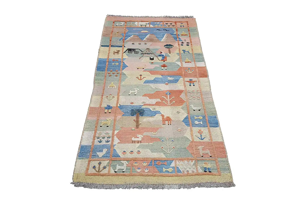 Kilim Qashqai  - 800605 (168x86 cm) - Premium Kelim from German Carpet Shop - Just €229! Shop now at German Carpet Shop