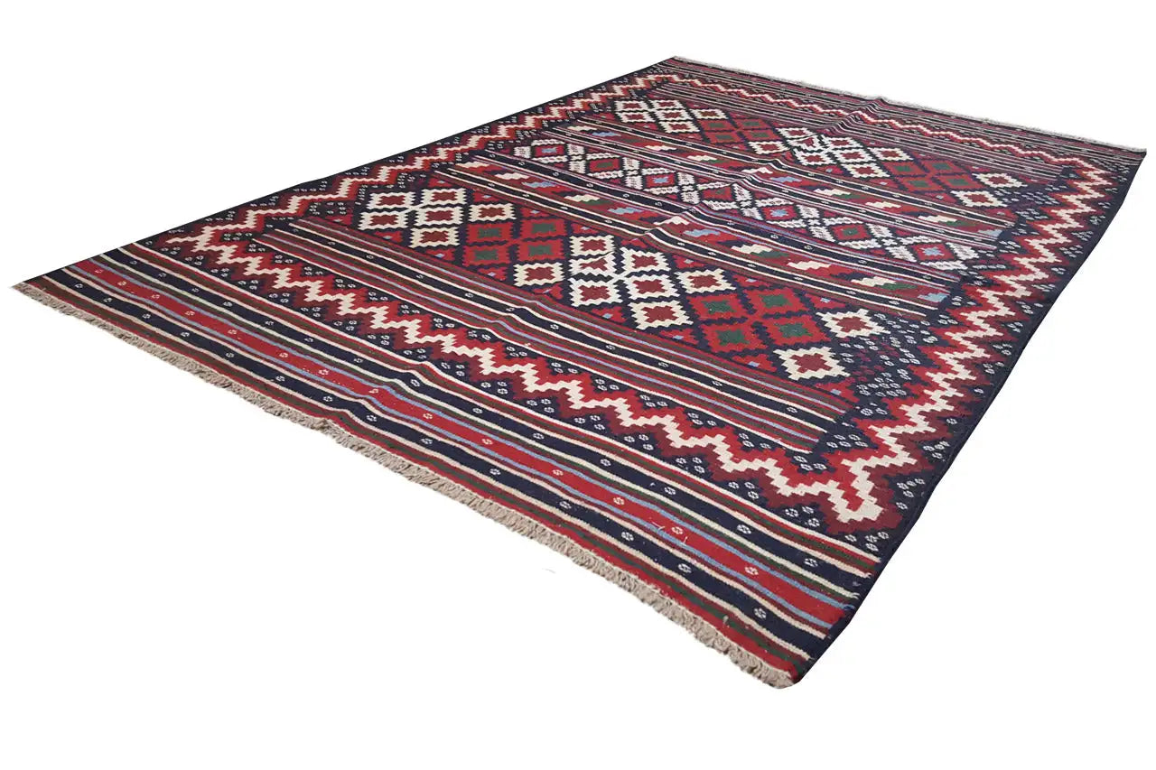 Kilim Sirjan - 905430 (220x151 cm) - Premium Kelim from German Carpet Shop - Just €349! Shop now at German Carpet Shop