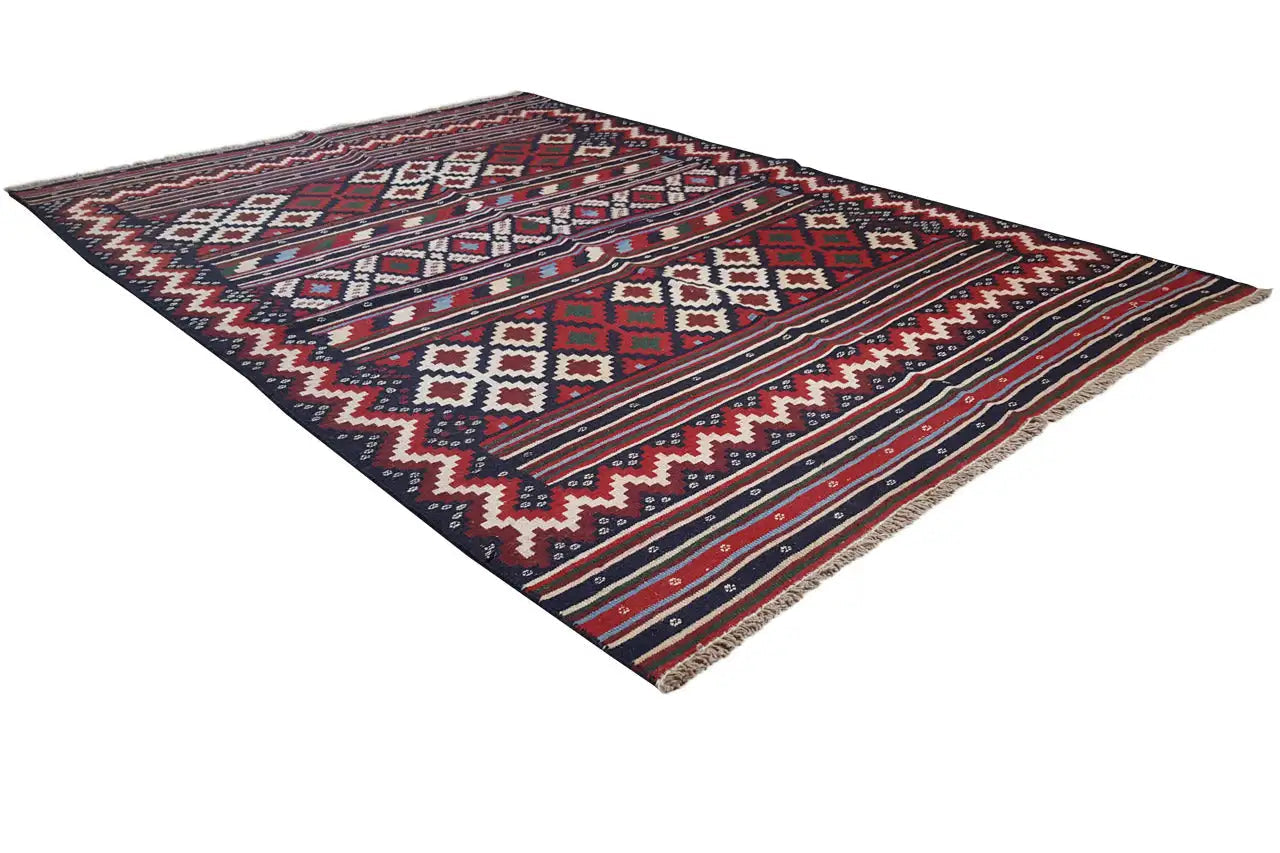 Kilim Sirjan - 905430 (220x151 cm) - Premium Kelim from German Carpet Shop - Just €349! Shop now at German Carpet Shop