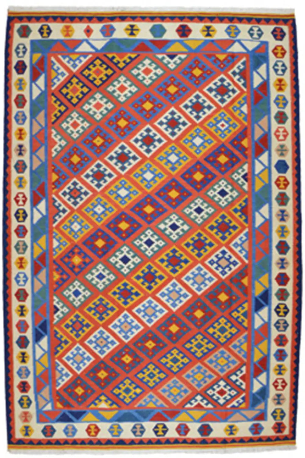 Kilim Qashqai - 307036 (249x180 cm) - Premium Kelim from German Carpet Shop - Just €449! Shop now at German Carpet Shop