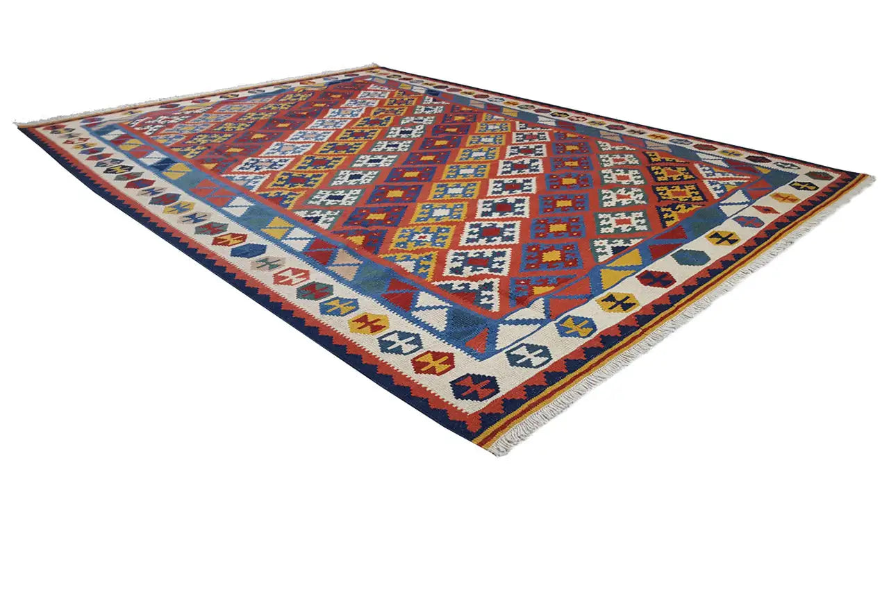 Kilim Qashqai - 307036 (249x180 cm) - Premium Kelim from German Carpet Shop - Just €449! Shop now at German Carpet Shop