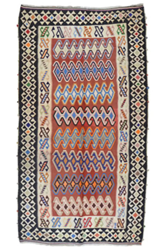 Kilim Qashqai  - 802413 (293x160 cm) - Premium Kelim from German Carpet Shop - Just €490! Shop now at German Carpet Shop