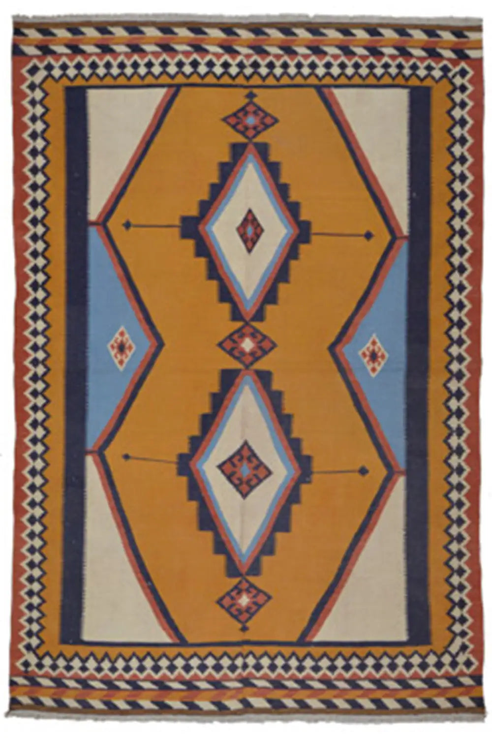 Kilim Qashqai - 802426 (238x160 cm) - Premium Kelim from German Carpet Shop - Just €359! Shop now at German Carpet Shop