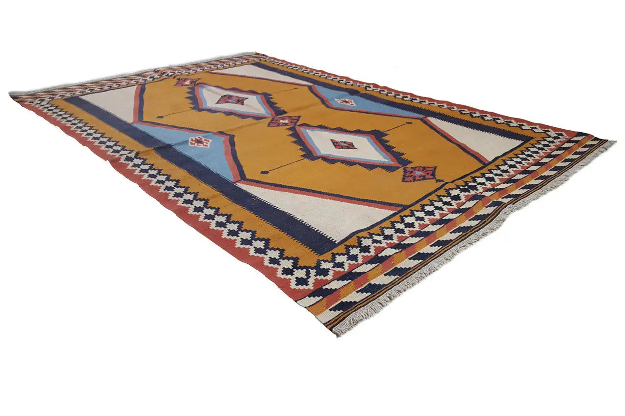 Kilim Qashqai - 802426 (238x160 cm) - Premium Kelim from German Carpet Shop - Just €359! Shop now at German Carpet Shop