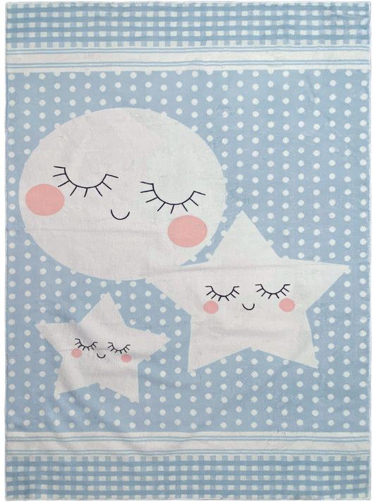 Kinderteppich „Sternenwelt“, Blau, 90x160 cm
