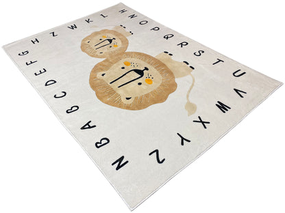 Kinderteppich „Löwe“, Beige, 140x200 cm
