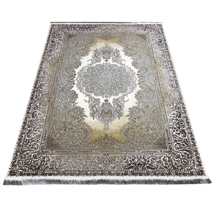Creme-Silber Teppich 170x240cm