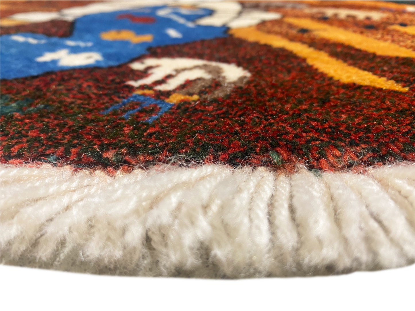 Gabbeh Teppich Braun, 107x107 cm