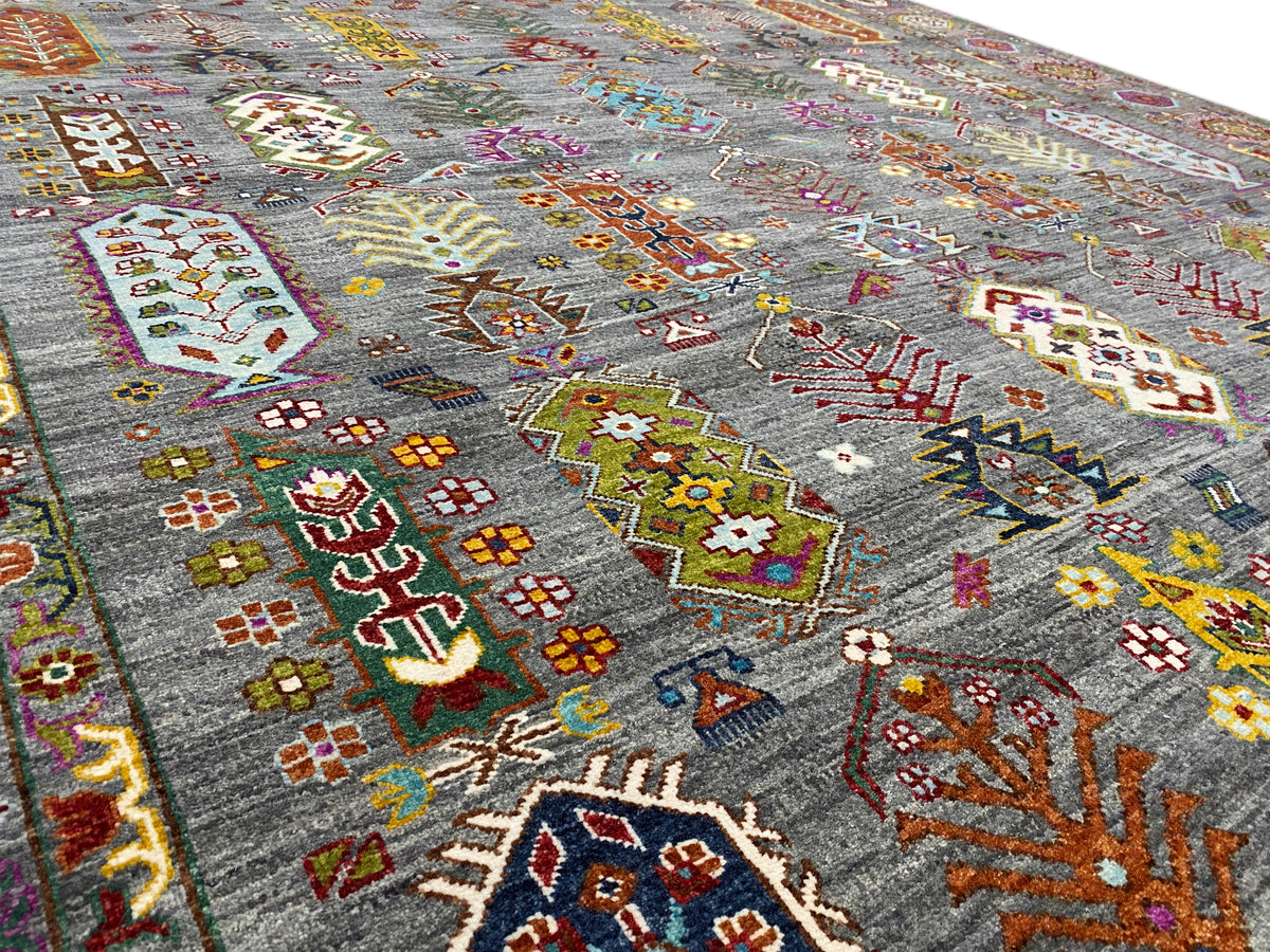 Indo Afghan Teppich - 302x238 cm