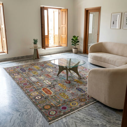 Indo Afghan Teppich - 302x238 cm