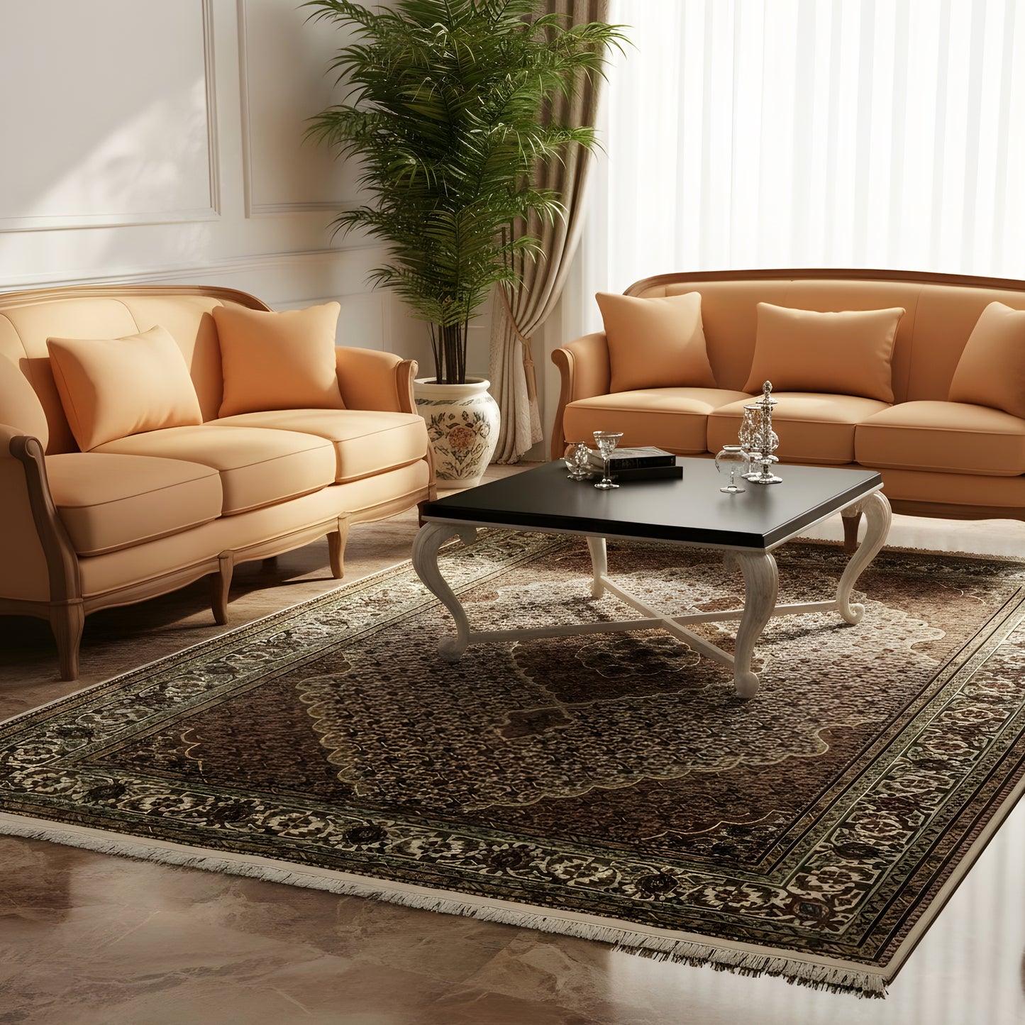 Indo Täbriz Teppich - (245x170 cm)