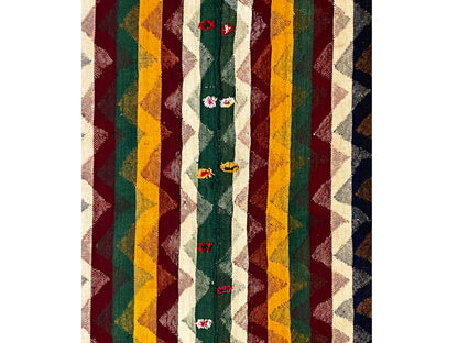 Salon dekorativer Multicolor Jajim Teppich aus handgesponnener Wolle