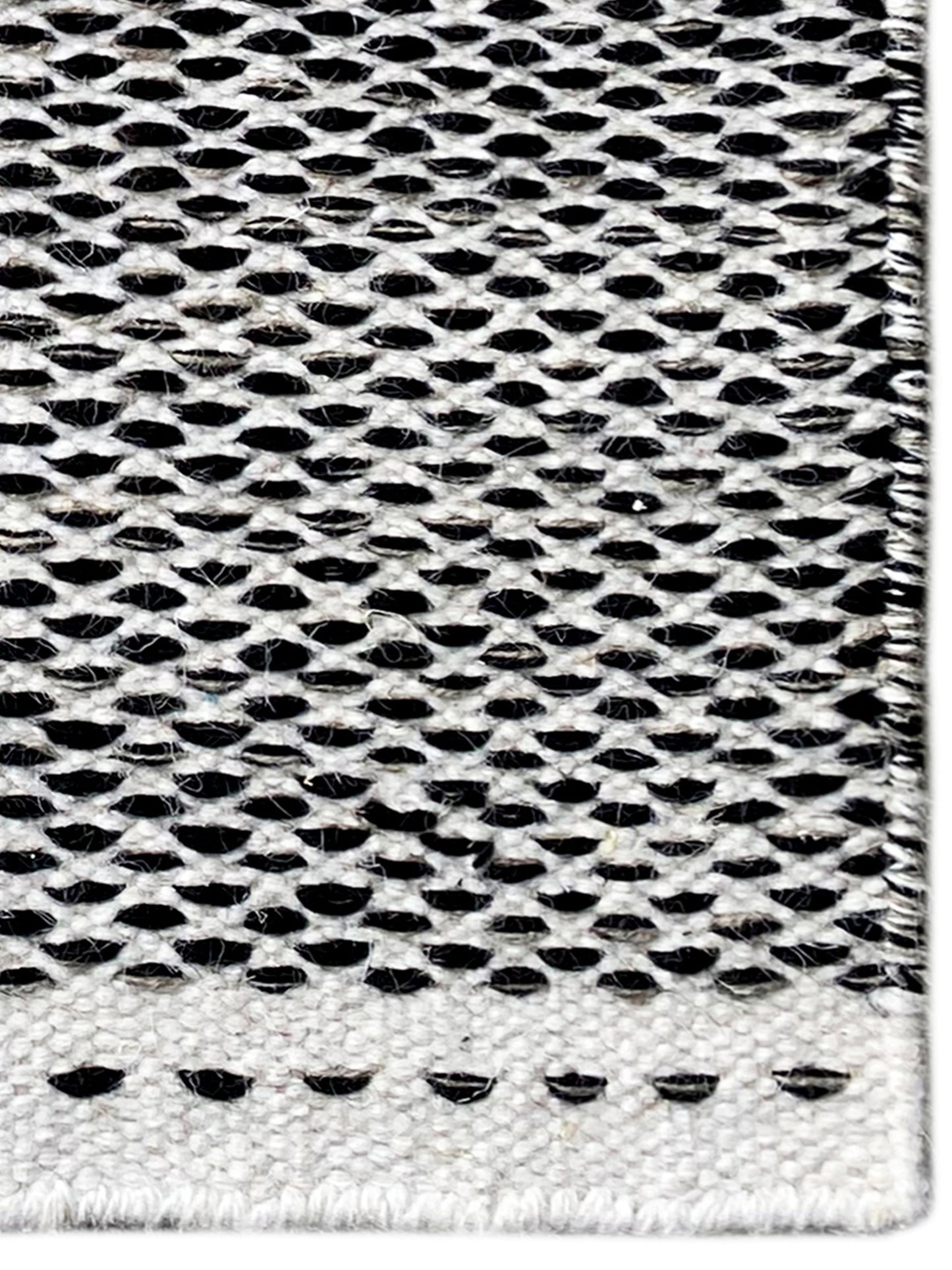 Kelim Teppich Schwarz - 60x90 cm