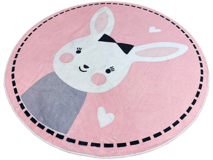 Runder Kinderteppich Hase, 160 cm