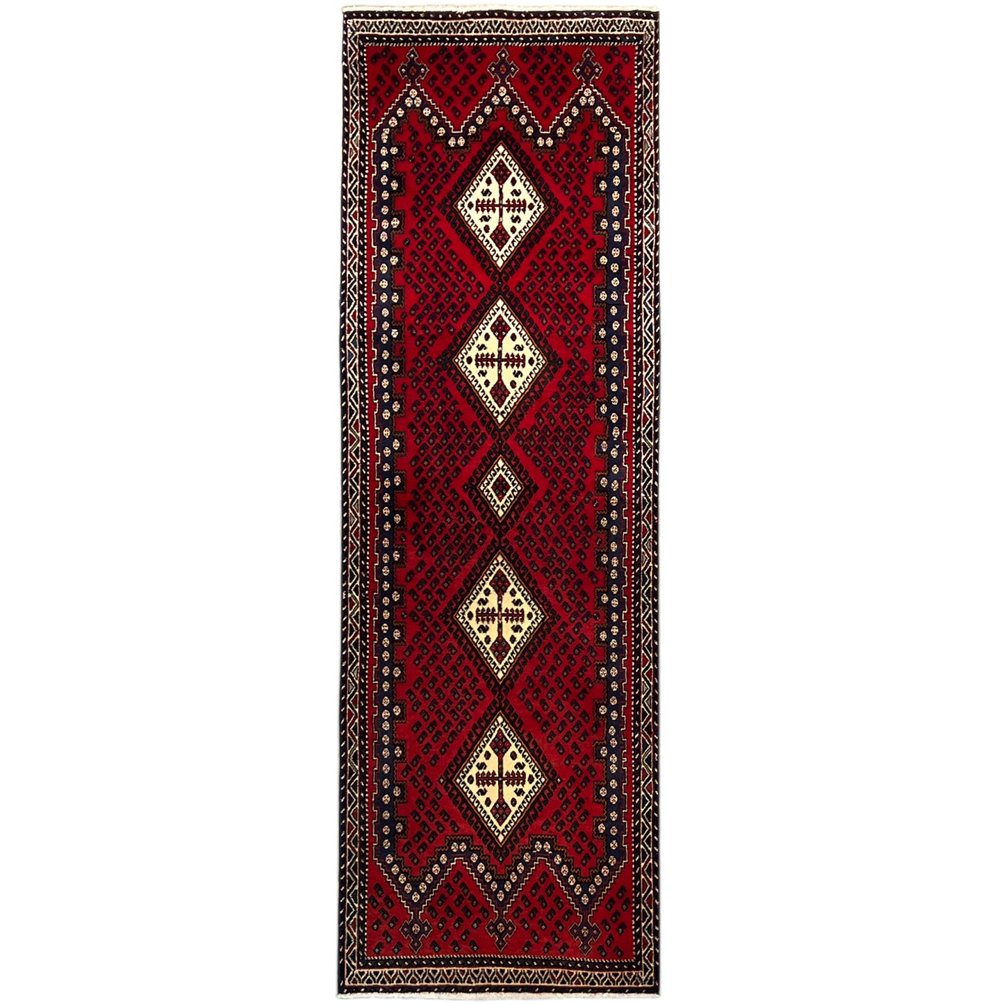  Roter Sirjan Läufer Teppich 282x89cm - Premium Sirjan Teppiche from German Carpet Shop - Just €0! Shop now at German Carpet Shop