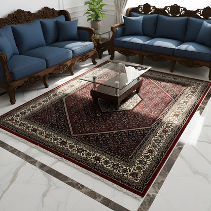 Wohnzimmer Klassischer Perser Bidjar Teppich mit Medaillonmuster in Rot