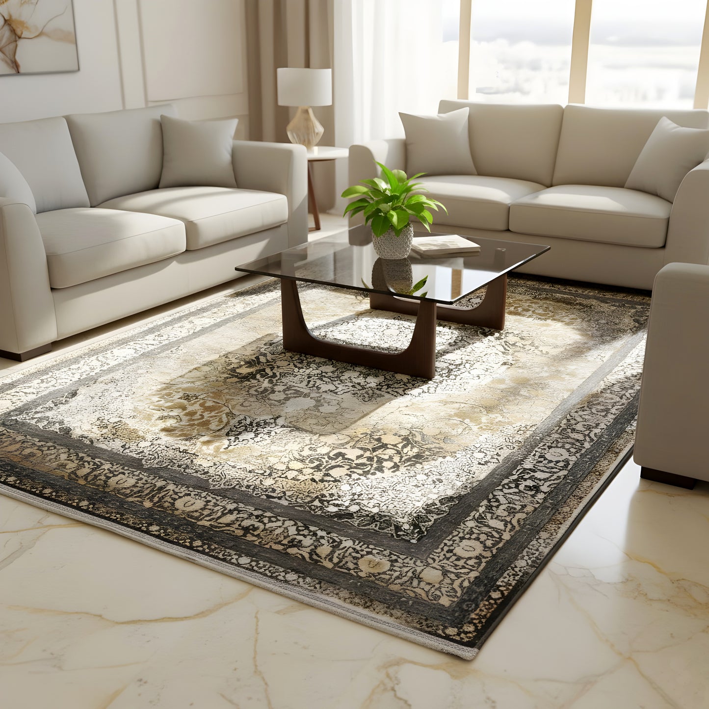 Rauchgold Teppich 170x240cm