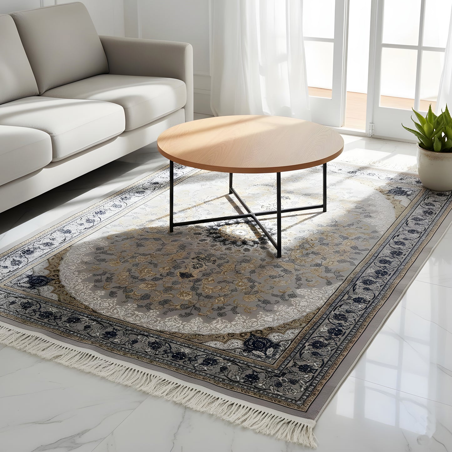 London Medaillon Teppich 160x230 cm