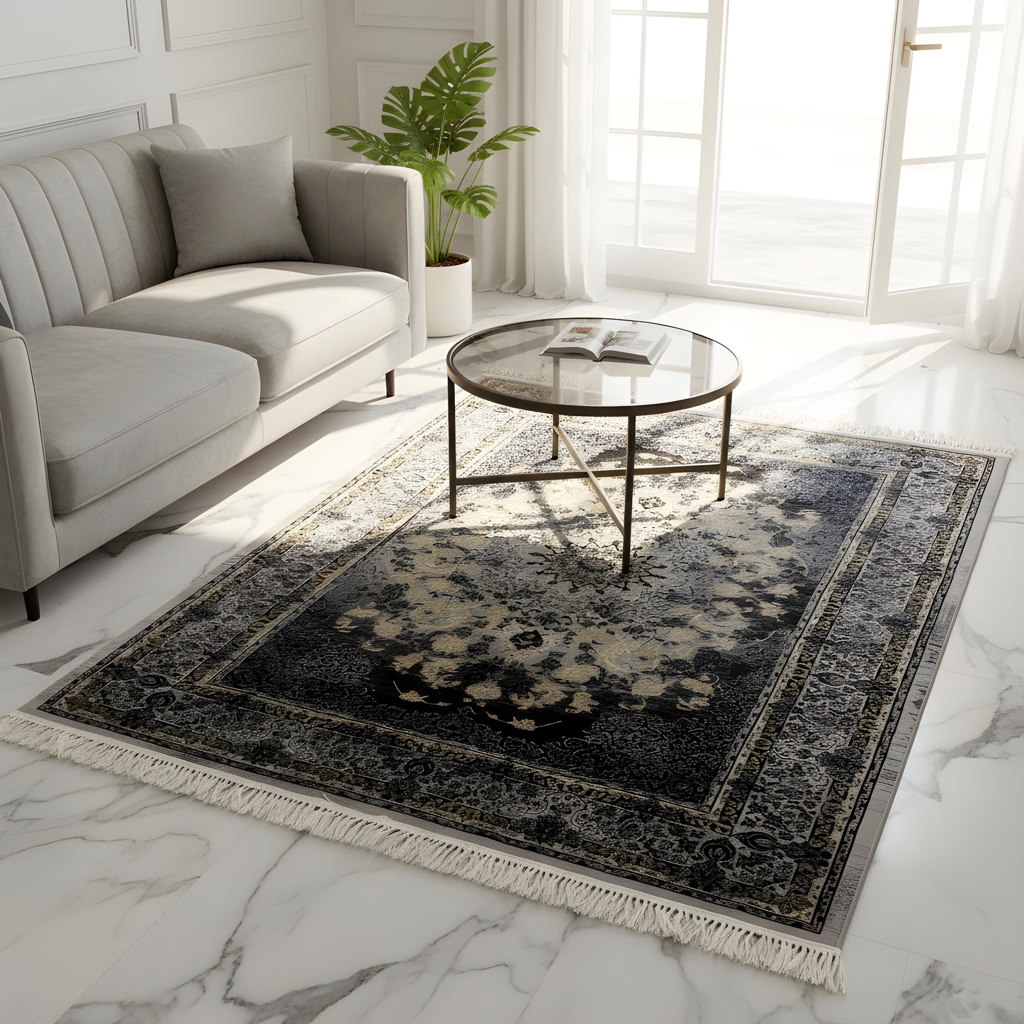 Manchester Medaillon Teppich 160x230