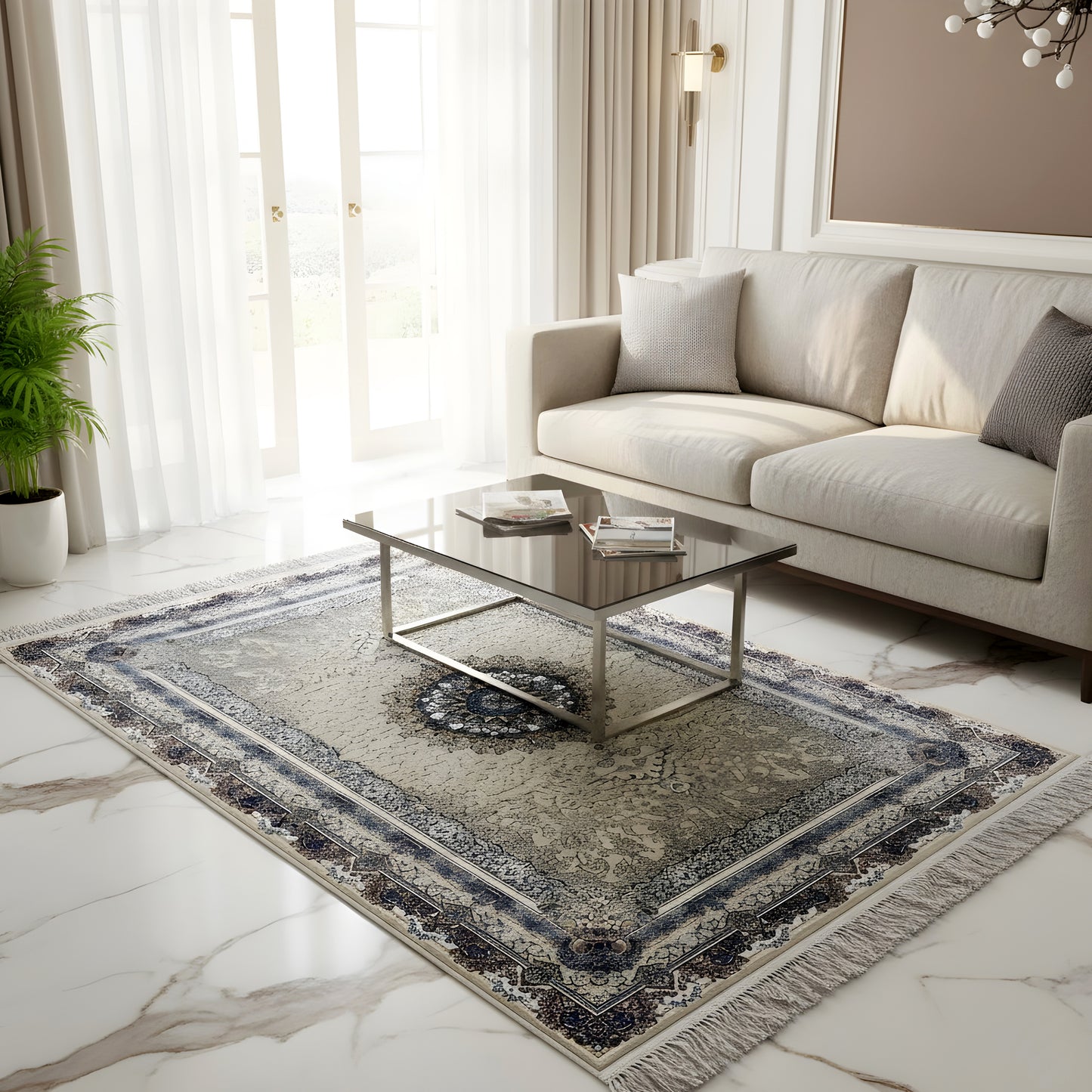 Stuttgart Medaillon Teppich 160x230