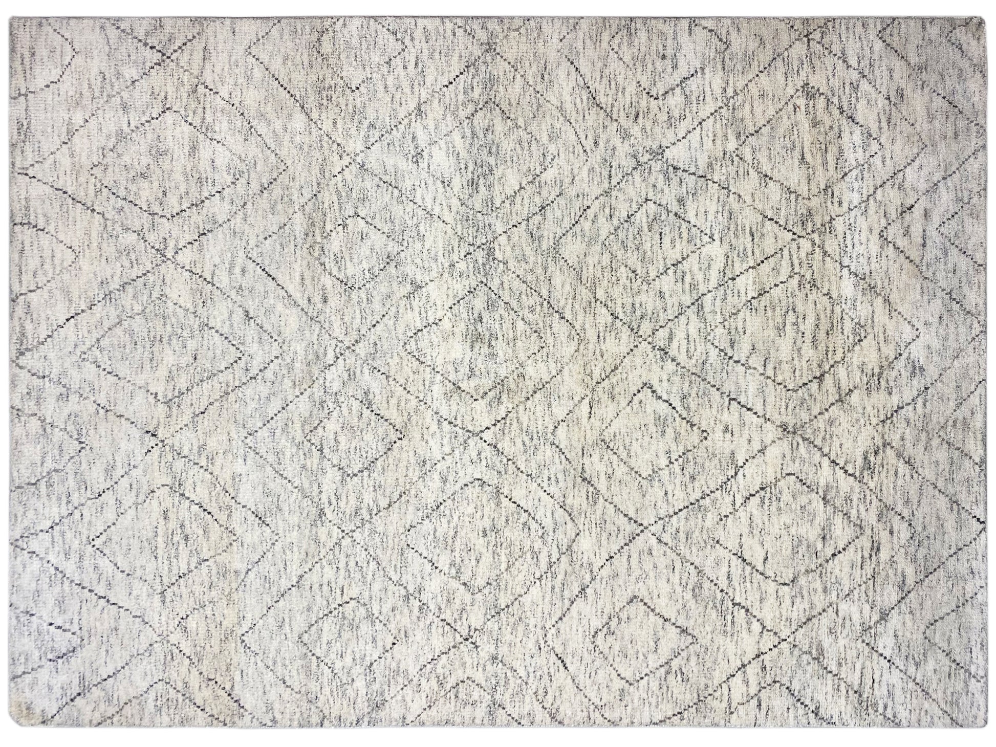 Eleganter hellgrauer Berberteppich für Schlaf- oder Wohnbereich