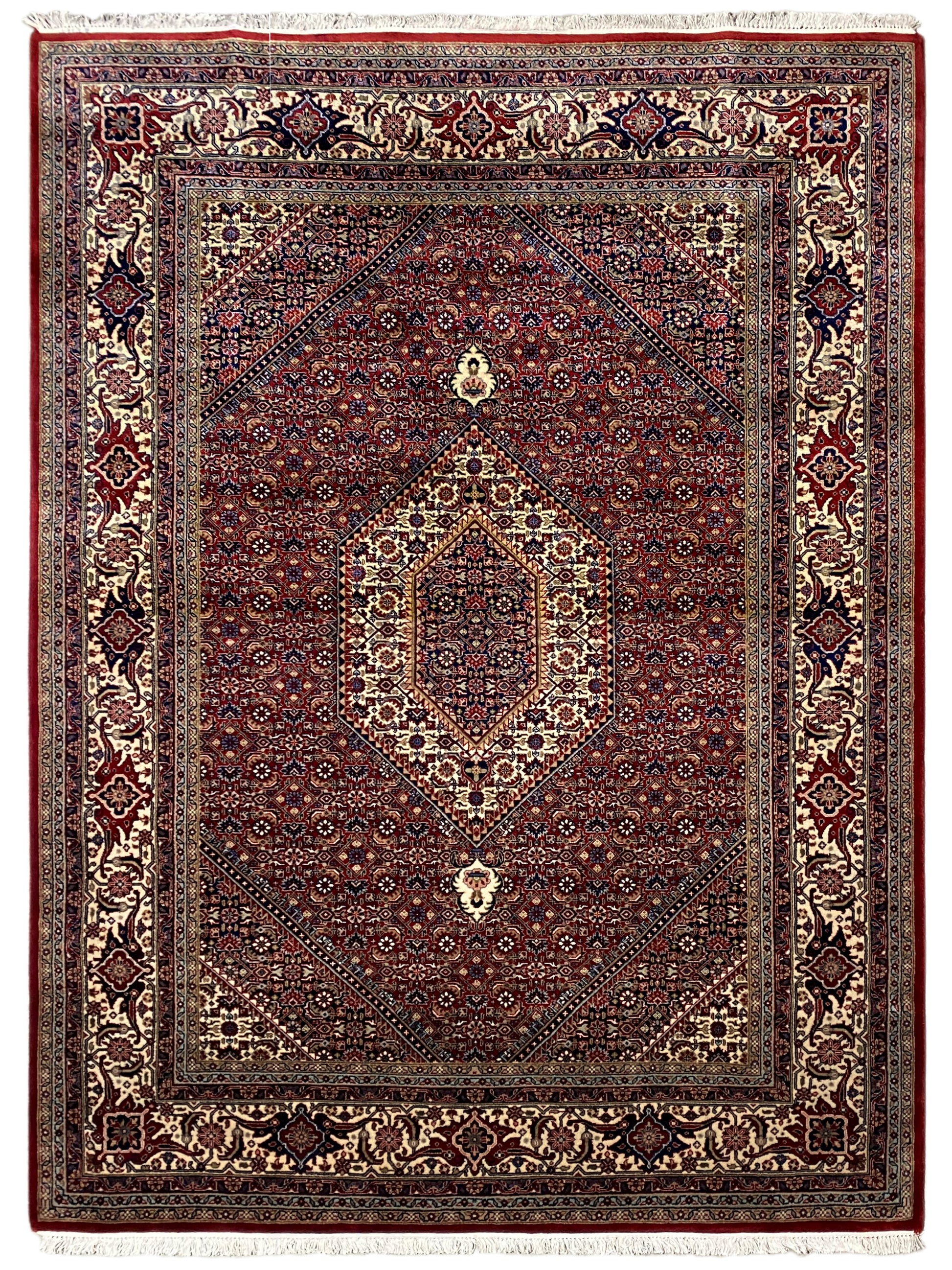 Handgeknüpfter Bidjar Teppich aus Wolle in Rot 238x173 cm