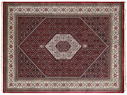 Perserteppich Bidjar rot creme mit feinen Musterdetails
