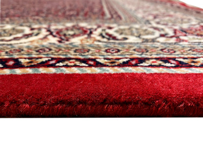 Langlebiger handgeknüpfter Woll-Bidjar Teppich in Rot und Elfenbein