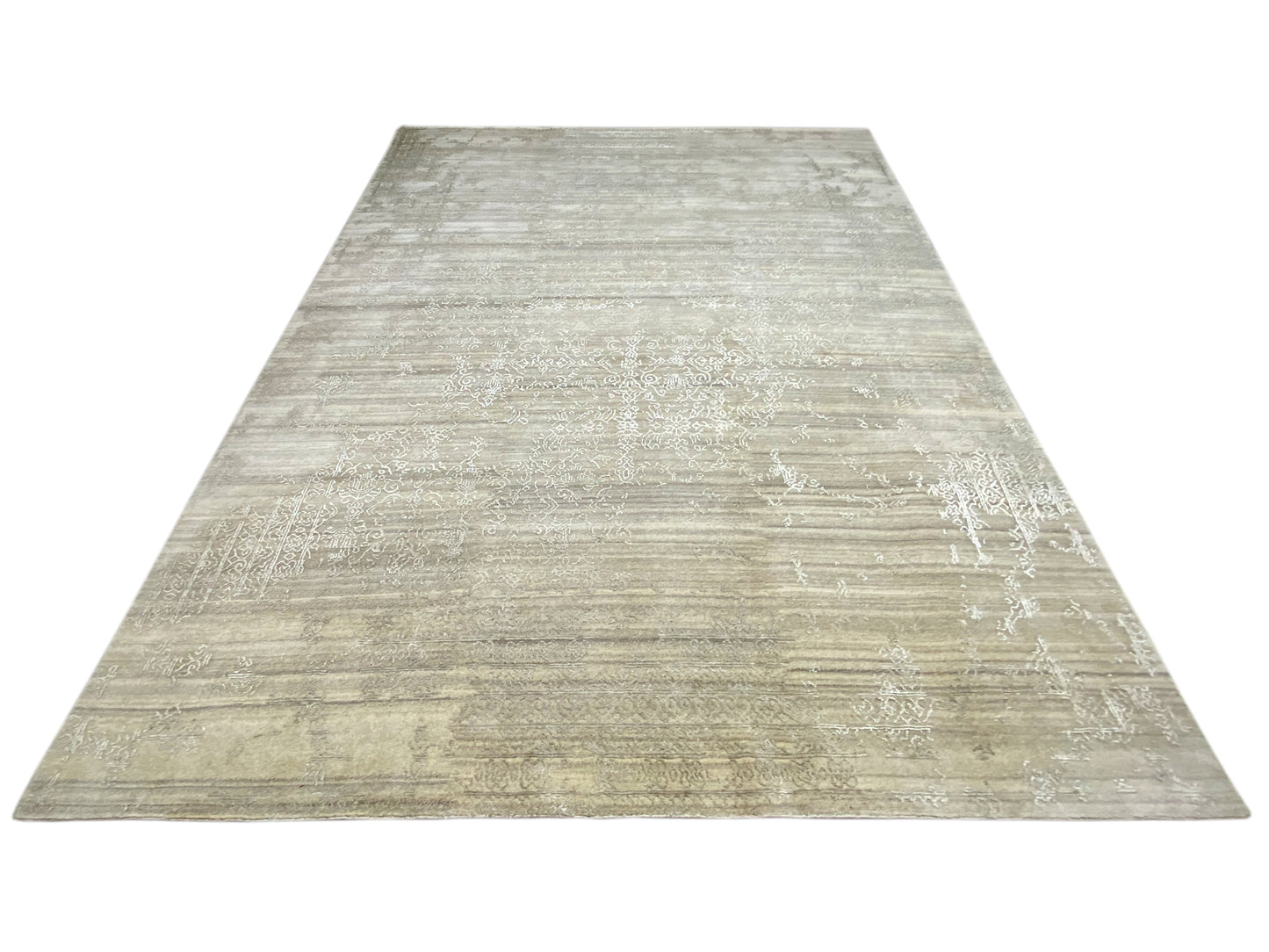 Beiger Luxus Teppich mit dezentem Vintage Design