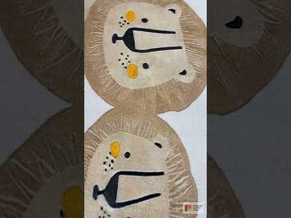 Kinderteppich „Löwe“, Beige, 90x160 cm
