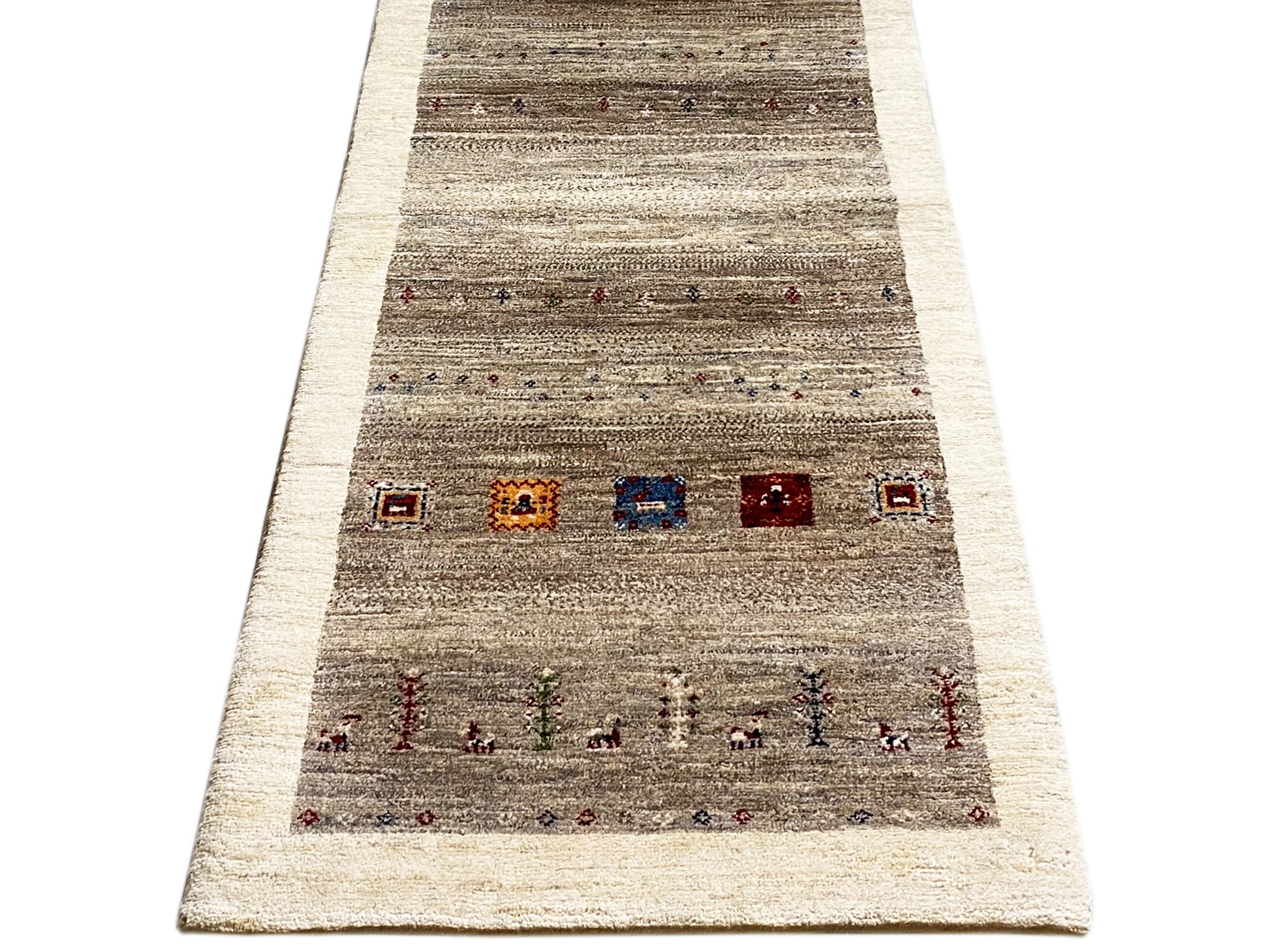 Hochwertiger Woll-Läufer Teppich Gabbeh modern und zeitlos